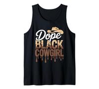 Dope Black Cowgirl Typographie Western Chapeau Fusion Débardeur