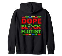 Dope Black Flutist Flûtiste Afro-Américaine Flûtiste Flûtiste Sweat à Capuche