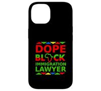 Dope Black Immigration Lawyer Fier Black Attorney Career Coque pour iPhone 14