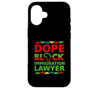 Dope Black Immigration Lawyer Fier Black Attorney Career Coque pour iPhone 16