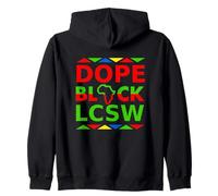 Dope Black LCSW Proud Black Travailleur Social Clinique sous Licence Sweat à Capuche