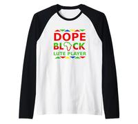 Dope Black Luth Player African American Lutentist Musicien Manche Raglan