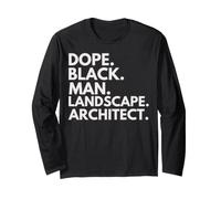 Dope Black Man Architecte Paysagiste Afro-Américain Pride Manche Longue