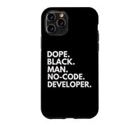 Dope Black Man Développeur sans Code African American Pride Coque pour iPhone 11 Pro