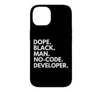 Dope Black Man Développeur sans Code African American Pride Coque pour iPhone 14