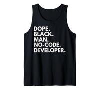 Dope Black Man Développeur sans Code African American Pride Débardeur