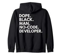 Dope Black Man Développeur sans Code African American Pride Sweat à Capuche