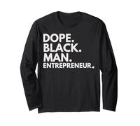 Dope Black Man Entrepreneur Afro-Américain Pride Manche Longue