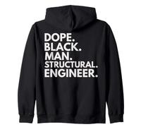Dope Black Man Ingénieur structurel Fierté Afro-américaine Sweat à Capuche