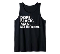 Dope Black Man Nail Technician African American Pride Débardeur