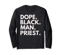 Dope Black Man Priest Afro-American Pride Manche Longue