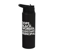 Dope Black Woman, directrice adjointe du Mois de l'histoire des Noirs Stainless Steel Insulated Water Bottle