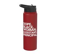 Dope Black Woman, directrice adjointe du Mois de l'histoire des Noirs Stainless Steel Insulated Water Bottle
