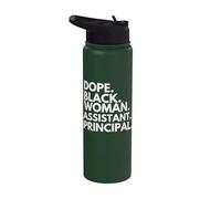 Dope Black Woman, directrice adjointe du Mois de l'histoire des Noirs Stainless Steel Insulated Water Bottle