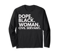 Dope Black Woman, fonctionnaire, Mois de l'histoire des Noirs Manche Longue