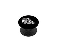 Dope Black Woman, fonctionnaire, Mois de l'histoire des Noirs PopSockets PopGrip Adhésif