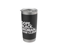 Dope Black Woman, légiste, clercs afro-américains Gobelet isotherme en acier inoxydable double paroi