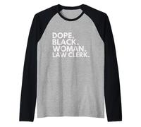 Dope Black Woman, légiste, clercs Afro-américains Manche Raglan