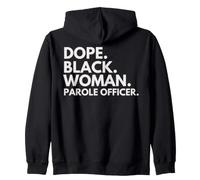 Dope Black Woman Officer Habilitée Afro-Américaine Sweat à Capuche