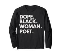 Dope Black Woman Poète Afro-Américain Parole Artiste Manche Longue