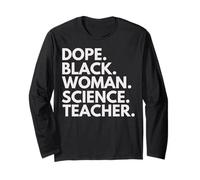 Dope Black Woman Professeure de Sciences Professeurs Afro-américains Manche Longue