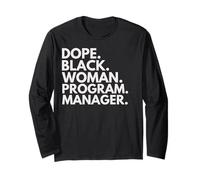 Dope Black Woman Program Manager African American Pride Manche Longue