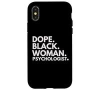 Dope Black Woman Psychologist Psychologie Afro-américaine Coque pour iPhone X/XS