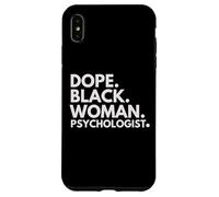 Dope Black Woman Psychologist Psychologie Afro-américaine Coque pour iPhone XS Max