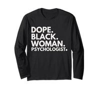 Dope Black Woman Psychologist Psychologie Afro-américaine Manche Longue