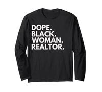 Dope Black Woman Realtor Agent Immobilier Afro-américain Manche Longue