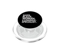 Dope Black Woman Spécialiste du Commerce électronique Mois de l'histoire des Noirs PopSockets PopGrip pour MagSafe