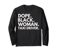 Dope Black Woman Taxi Driver Afro-Américain Chauffeurs de Taxi Manche Longue