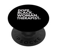 Dope Black Woman Therapy Afro-American Therapy Empower PopSockets PopGrip Adhésif