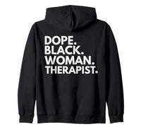 Dope Black Woman Therapy Afro-American Therapy Empower Sweat à Capuche