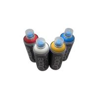 DOPE CLASSIC Lot de 4 sprays acryliques pour graffiti de 400 ml, basse pression, 4 couleurs (vert, rouge, jaune, blanc)