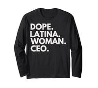 Dope Latina Woman PDG Latin Heritage Hispanic Pride Manche Longue