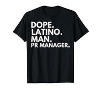 Dope Latino Man, Directeur des Relations publiques, Latin Heritage Hispanic Pride T-Shirt Graphique avec Valeur, Homme, Noir, L