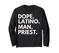 Dope Latino Man Priest, héritage Latin, fierté hispanique Manche Longue