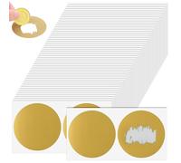 DOPENSPI Lot de 100 autocollants ronds à gratter de 5 cm - Étiquettes dorées à gratter pour bricolage, cartes à gratter, surprises d'anniversaire, calendrier de l'avent, mariage, cartes postales