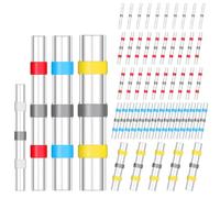 DOPENSPI Lot de 150 connecteurs de câble étanches isolés - 4 tailles - 26-10 AWG - Connecteurs à souder avec gaine thermorétractable - Rapport de rétrécissement 3:1