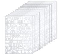 DOPENSPI Lot de 2 145 feuilles d'autocollants en vinyle avec lettres et chiffres - 1,3 cm - Petits autocollants de l'alphabet pour panneaux, scrapbooking, travaux manuels, décoration de bouteilles