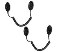 DOPENSPI Lot de 2 supports de télécommande magnétiques avec corde à ressort, attache rétractable avec support adhésif, support de câble de sécurité anti-perte pour télécommandes de ventilateur de TV