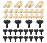 DOPENSPI Lot de 20 vis et écrous de clip pour protection sous le plancher - Vis de type U - Vis de protection anti-encastrement de voiture - Kit de vis et de clip à rainure pour pare-boue
