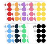 DOPENSPI Lot de 480 grands pastilles adhésives multicolores - 50 mm - Étiquettes inscriptibles - Code couleur - 10 couleurs - Points adhésifs - Pour bureau, maison, école, bricolage