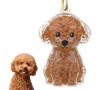 DOPENSPI Porte-clés de collection de poils de chien DIY - Bouteille commémorative en forme de chien - Pendentif souvenir pour animal de compagnie - Rangement des poils de chien - Caniche et chats