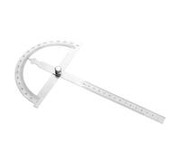 DOPENSPI Rapporteur d'angle de 0 à 180 degrés 15 cm avec vis de blocage en acier inoxydable - Jauge d'angle de précision - Règle - Bras de mesure pour école, menuisier, bricolage, peinture, dessin