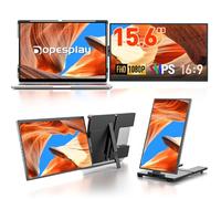Dopesplay 2025 Nouveau - 15.6" Moniteur Portable, FHD 1080P IPS Moniteur pour ordinateur portable, Plug & Play, Extension à Double Écran Amovible venir avec USB-C/USB-A/HDMI, Compatible avec Mac