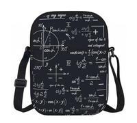 DOPKLNA Formules mathématiques sans couture avec des formes géométriques, Sacs bandoulière à fermeture éclair, sacs à bandoulière décontractés pour femmes et hommes