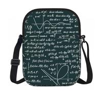 DOPKLNA Modèle de formules mathématiques manuscrites, Sacs bandoulière à fermeture éclair, sacs à bandoulière décontractés pour femmes et hommes