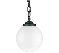 Dopo Lighting - Plafonnier INDURA GLOBO (H.72cm), usage extérieur IP65 E27, diffuseur/sphère ø30 cm, idéal pour les installations sur les balcons et/ou terrasses, entrées ou porches,